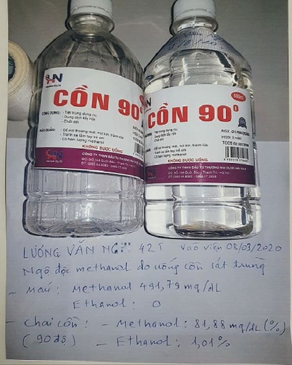 Cảnh báo dùng nước sát khuẩn chứa Methanol nguy hiểm tới tính mạng