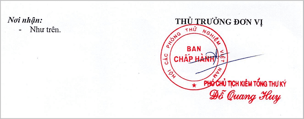 Chữ ký và đóng dấu trong văn bản hành chính