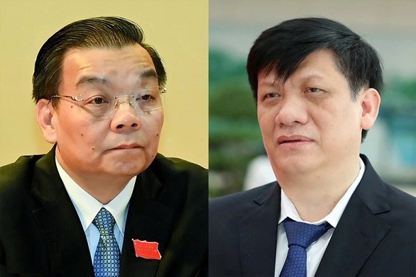 Ông Chu Ngọc Anh (trái) và Nguyễn Thanh Long bị bắt vì liên quan đến vụ Việt Á.