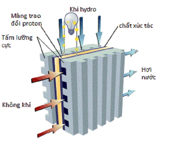 Cấu tạo pin nhiên liệu hydro