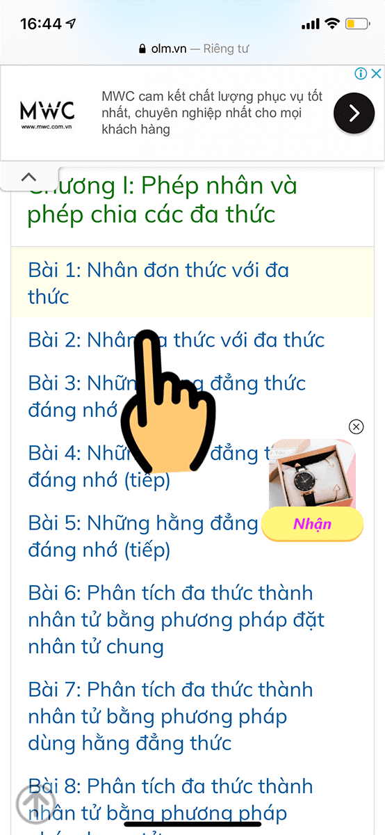 Chọn bài học
