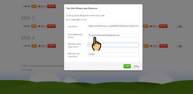 ​​​​​​​Nhấn Ctrl+V để dán email vào mục Email đăng nhập Zoom