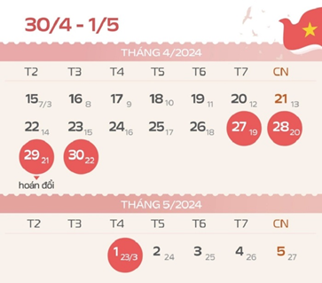Vì sao không đề xuất hoán đổi nghỉ lễ 30/4 sớm hơn?